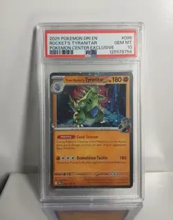 PSA 10 Team Rockets Tyranitar Stamped Promo Card 096/182 Pokemon Center - Image 2