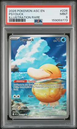 2026 POKEMON ASC EN-ASCENDED HEROES ILLUSTRATION RARE #226 PSYDUCK PSA 9 - Image 1