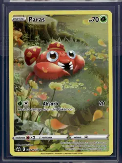 Paras 2023 Pokemon TCG Crown Zenith GG32/GG70 Galarian Gallery Holo Full Art NM - Image 1