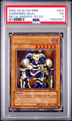 PSA 3 1ST EDITION Summoned Skull MRD-003 Metal Raiders Ultra Rare YUGIOH - Image 1