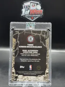 YANIC KONAN-NIEDERHAUSER 2025-26 Topps Chrome Cactus Jack ON CARD AUTO #BV-YK SP - Image 2