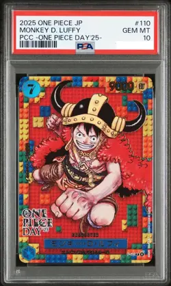PSA 10 Luffy P-110 Premium Card Collection ONE PIECE DAY 25 2025 Japanese #4 - Image 1