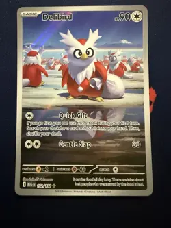 Delibird 152/132 Pokemon Mega Evolution Illustration Rare Card Pokemon NM - Image 1