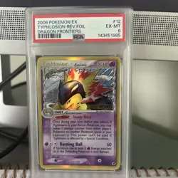 Typhlosion Reverse Foil #12 **Stamp** 2006 Pokemon Dragon Frontier PSA 6 - Image 1