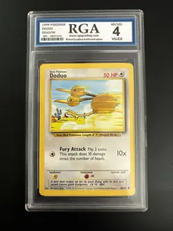 1999 Pokemon Doduo Shadowless 1st Edition #48/102 - Image 1