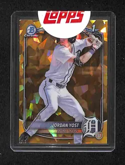 2025 Bowman Chrome Draft Sapphire - Jordan Yost #BDC-162 Gold /50 1st Bowman - Image 1