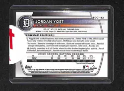 2025 Bowman Chrome Draft Sapphire - Jordan Yost #BDC-162 Gold /50 1st Bowman - Image 2