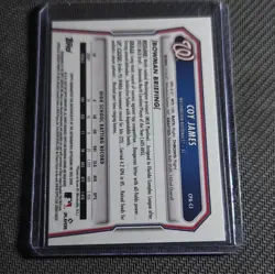 Topps 2026 Bowman Coy James Chrome Prospect Auto 1st Bowman Blue /150 Nationals - Image 3