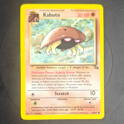 Pokemon TCG Kabuto 50/62 Fossil Common Regular Stage 1 30HP English WOTC - Image 1
