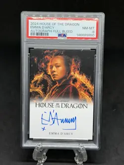 2024 Rittenhouse House Of The Dragon Season 1 Auto Full Bleed Emma D'arcy PSA 8 - Image 1