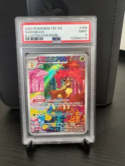 2024 Pokemon TCG Temporal Forces Sawsbuck 166/162 Holo IR PSA 9 EN - Image 1