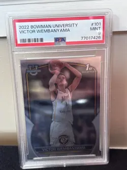 2022-23 Bowman Univ Chrome Victor Wembanyama Image Variation #101 PSA 9 - Image 1