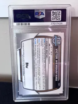 2022-23 Bowman Univ Chrome Victor Wembanyama Image Variation #101 PSA 9 - Image 2