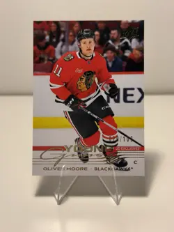 2025-26 UPPER DECK SERIES 1 YOUNG GUNS OLIVER MOORE UD EXCLUSIVES 20/100 - Image 1
