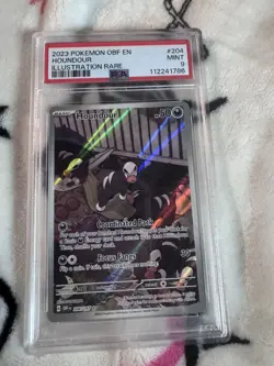 2023 Pokemon Houndour #204/197 Mint PSA 9 Obsidian Flames - Image 1