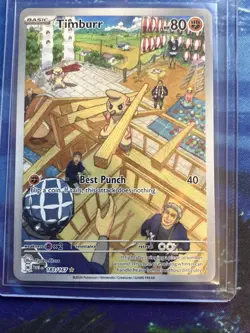 Pokemon TCG Timburr 183/167 Twilight Masquerade Illustration Rare NM - Image 1