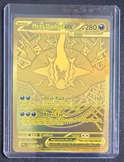 Pokemon Card Mega Darkrai ex Gold #120/84 Pitch Black Full Art Holo Rare Foil - Image 1