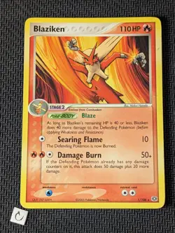 Blaziken 1/106 - ex Emerald Non-Holo Rare Pokemon TCG LP - Image 1