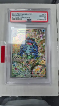 Pokemon Black Bolt Seismitoad Illustration Rare 105/086 PSA 10 GEM MINT Low Pop - Image 1