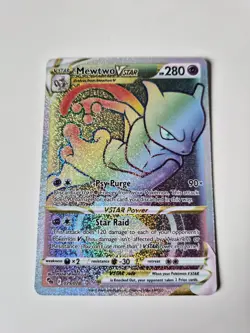 Pokemon Card Mewtwo VSTAR 079/078 Rainbow Secret Rare Pokemon Go SWSH NM - Image 5