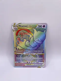 Pokemon Card Mewtwo VSTAR 079/078 Rainbow Secret Rare Pokemon Go SWSH NM - Image 1