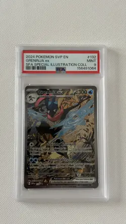 Pokemon TCG Greninja EX SVP132 Shrouded Fable Black Star Promo Card PSA 9 - Image 1