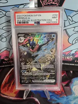 Pokemon TCG Greninja EX SVP132 Shrouded Fable Black Star Promo Card PSA 9 - Image 1