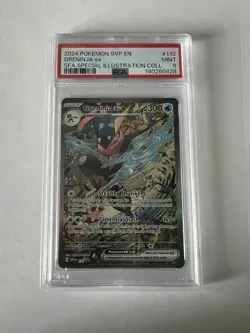Pokemon TCG Greninja EX SVP132 Shrouded Fable Black Star Promo Card PSA 9 - Image 1