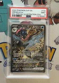 Pokemon TCG Greninja EX SVP132 Shrouded Fable Black Star Promo Card PSA 9 - Image 1