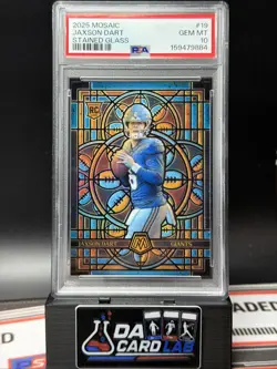 2025 Panini Mosaic - PSA 10 Stained Glass Jaxson Dart #19 (RC) Case Hit Giants - Image 1