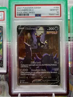 PSA 10 💎 Umbreon V Full Art 189/203 Pokemon Evolving Skies Gem Mint - Image 2