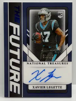 Xavier Legette RC Auto /10 2024 National Treasures The Future Panthers - Image 1