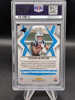 2025 Phoenix Rookie Tetairoa McMillan #155 Red Lazer Bookend 001/199 RC PSA 10 - Image 2