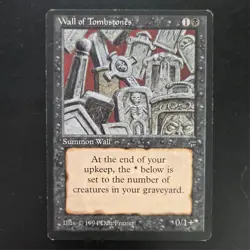 MTG Wall of Tombstones Legends LEG Uncommon Black Creature Power Increases Magic - Image 1