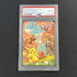 PSA 10 Pokemon Card Spring Sticker Let's Have Fun 2021 Japanese - Image 1