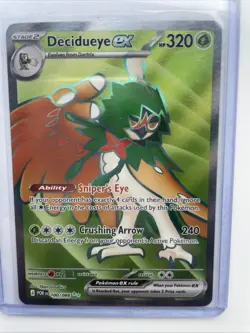 Pokemon TCG Decidueye EX 100/088 Illustration Rare Perfect Order Near Mint - Image 1