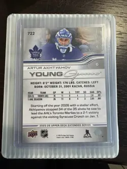 2025-26 Upper Deck Extended Series - Young Guns Artur Akhtyamov #722 (RC) - Image 2