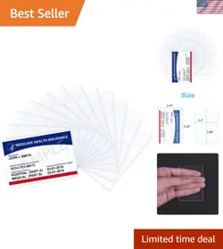 Durable 6 Mil Clear PVC Card Protector Sleeves for Medicare & ID Cards - 20 Pack - Image 1