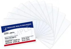 Durable 6 Mil Clear PVC Card Protector Sleeves for Medicare & ID Cards - 20 Pack - Image 3