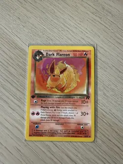 1st Edition Dark Flareon 35/82 Team Rocket Pokemon Card WOTC TCG 2000 - Image 1