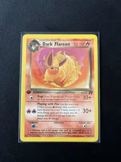1st Edition Dark Flareon 35/82 Team Rocket Pokemon Card WOTC TCG 2000 - Image 3