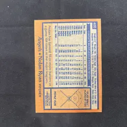 1978 Topps Baseball Card # 400 Nolan Ryan (HOF) - California Angels (EX) - Image 2