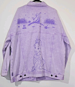 Disney Princess Tiana and the Frog Denim Jacket XXL Purple Spirit Jersey New - Image 1