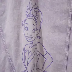 Disney Princess Tiana and the Frog Denim Jacket XXL Purple Spirit Jersey New - Image 4