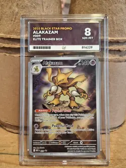 Pokemon Card TCG Alakazam MEP 009 Ace 8 Mega Evolution ETB Black Star Promo - Image 1