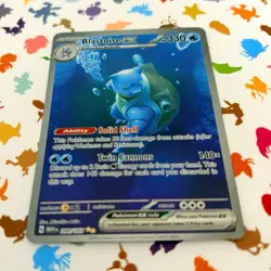 Nintendo Pokemon TCG Blastoise ex 200/165 SV 151 Full Art Holo Ultra Rare - Image 1