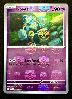 PSA 10 Candidate Golett 042/086 Master Ball Black Bolt NM Pack Fresh Pokemon - Image 1