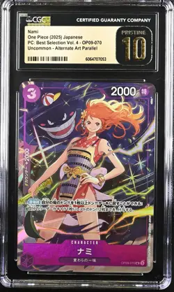 CGC 10 PRISTINE Japanese One Piece 2025 NAMI OP09-070 Era Best Selection vol.4 - Image 1