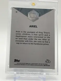 2023 Topps Chrome Disney 100 Anniversary Ariel Little Mermaid Blue Refractor /75 - Image 2