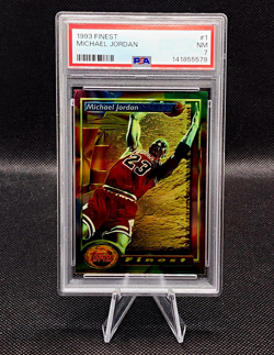 Topps 1993 Finest Michael Jordan Chicago Bulls #1 PSA 7 Graded Card - Image 1